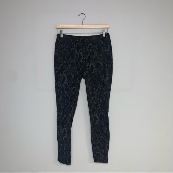 Sanctuary Ponte Pants Women's Size Medium Black Grey Snake Stretch Leggings - Picture 2 of 13